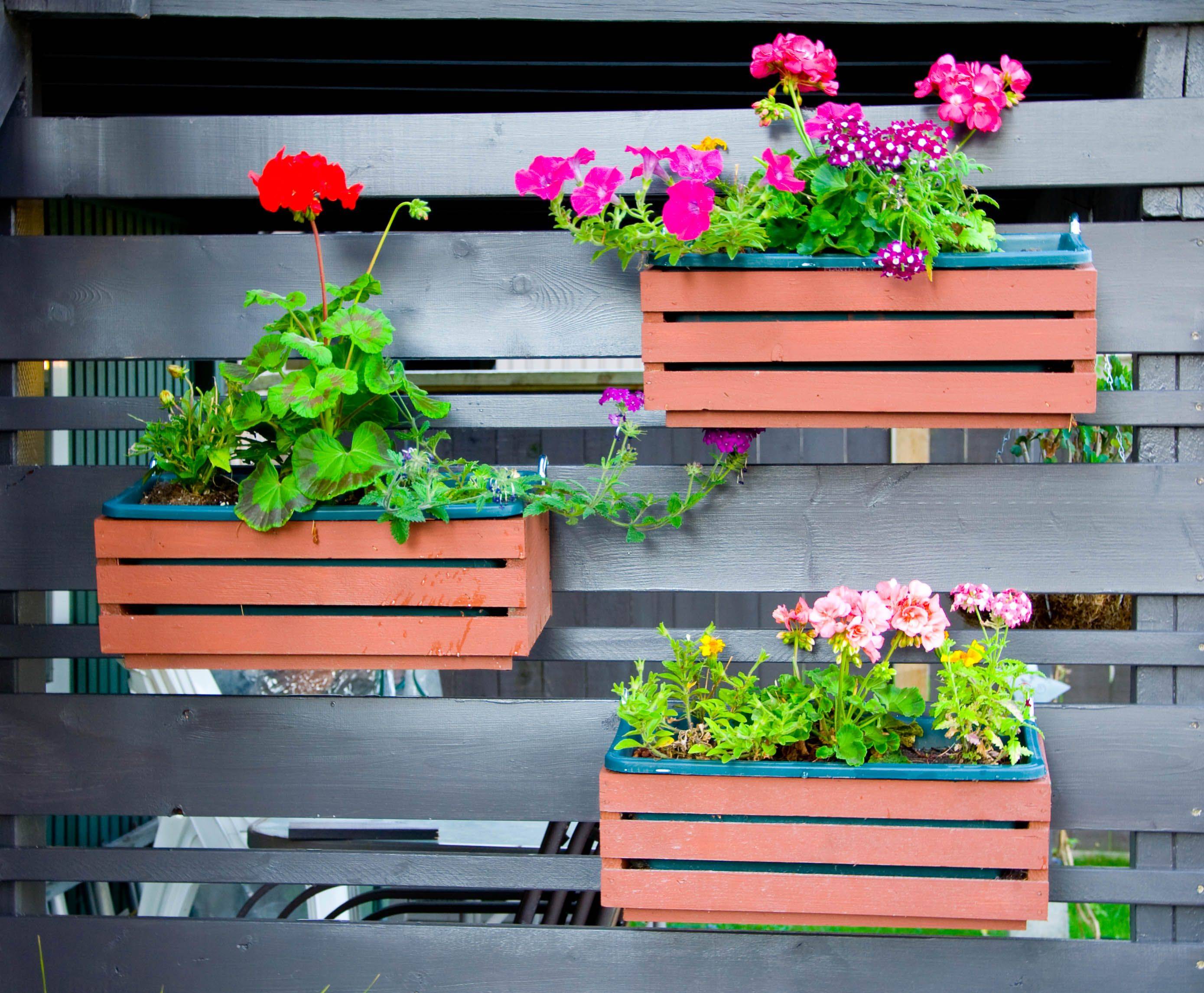 Kalalou Wooden Slatted Boxes Set