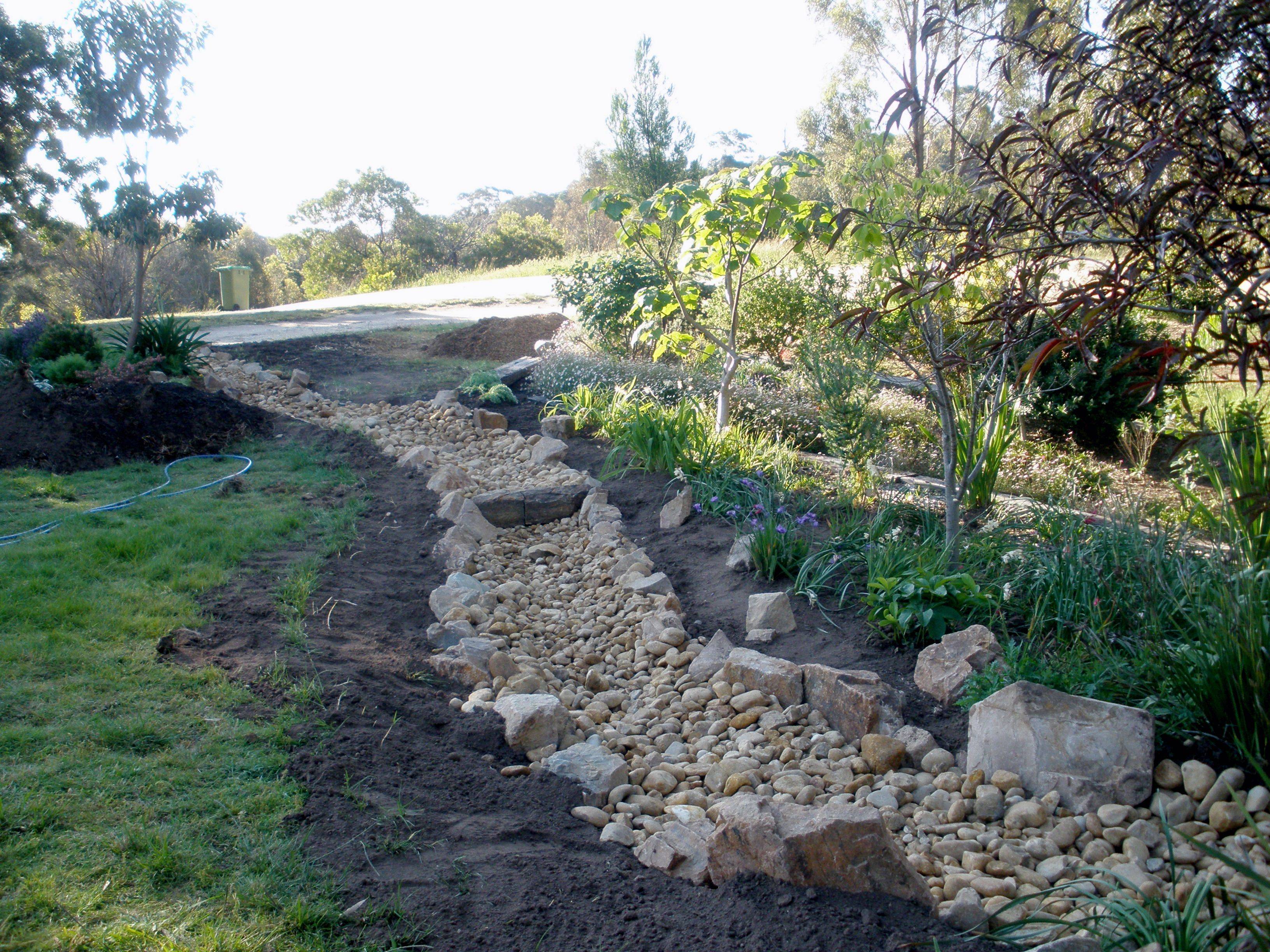 Dry Stream Bed Dry Riverbed Landscaping