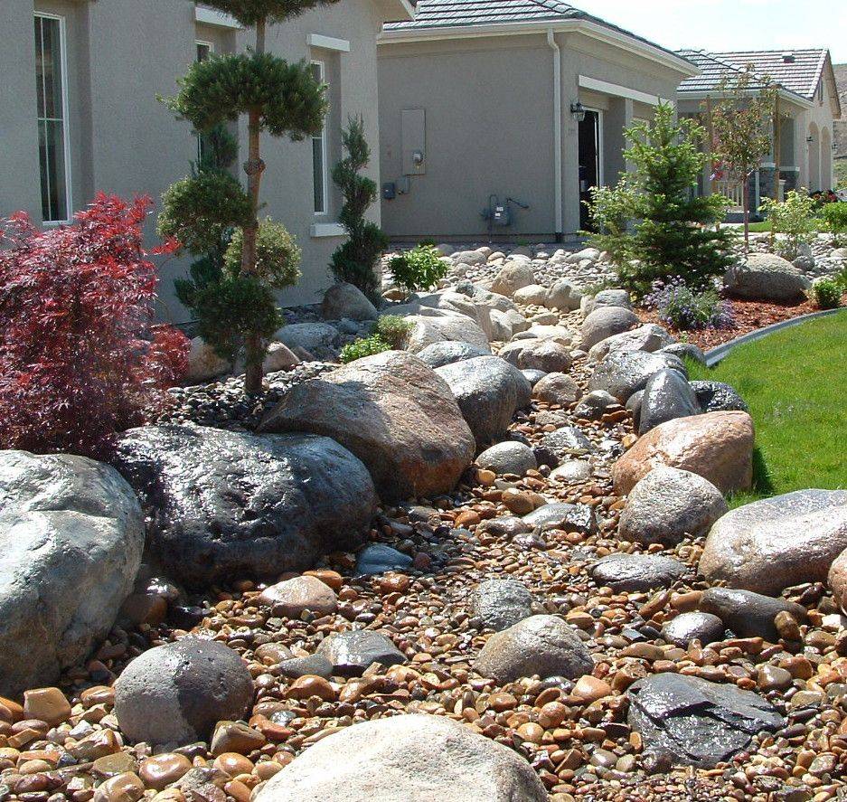 River Rock Dry River Rock Garden Ideas