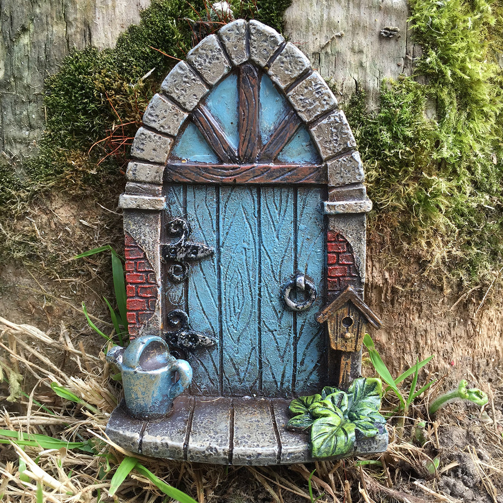Miniature Fairy Garden Stone Door Tree Accent