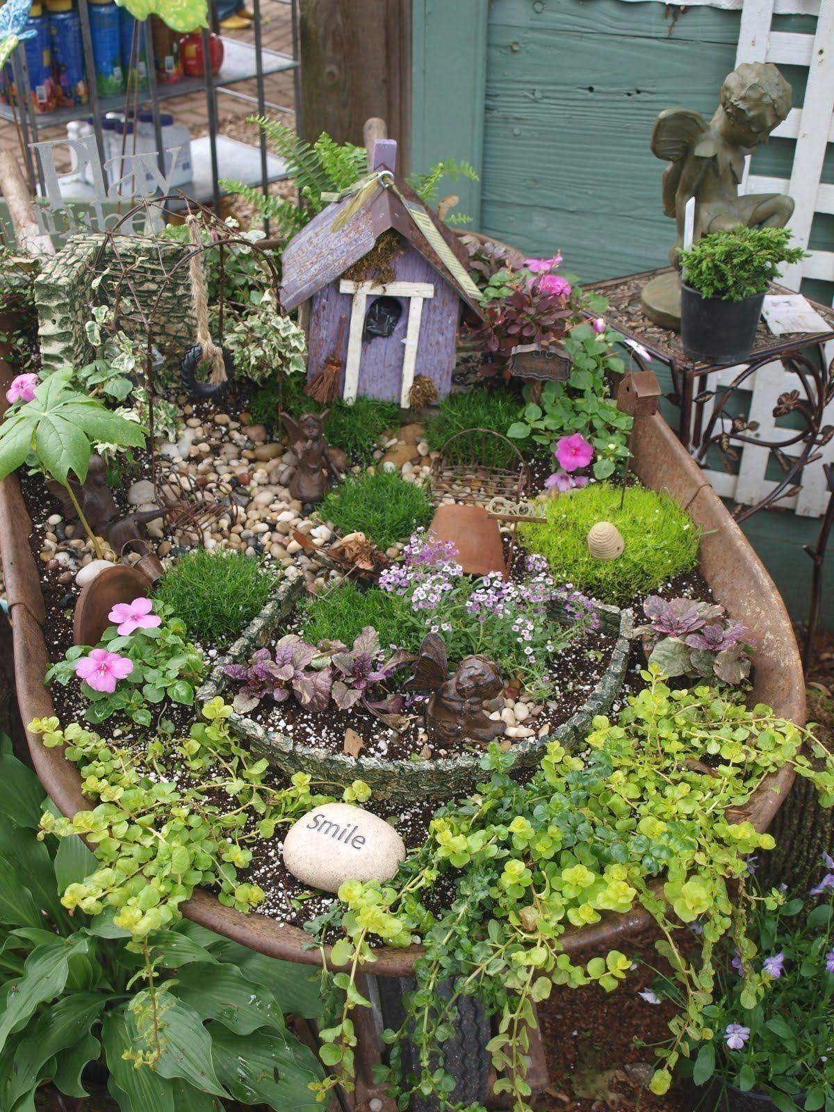 24 Wheelbarrow Fairy Garden Ideas You Gonna Love SharonSable