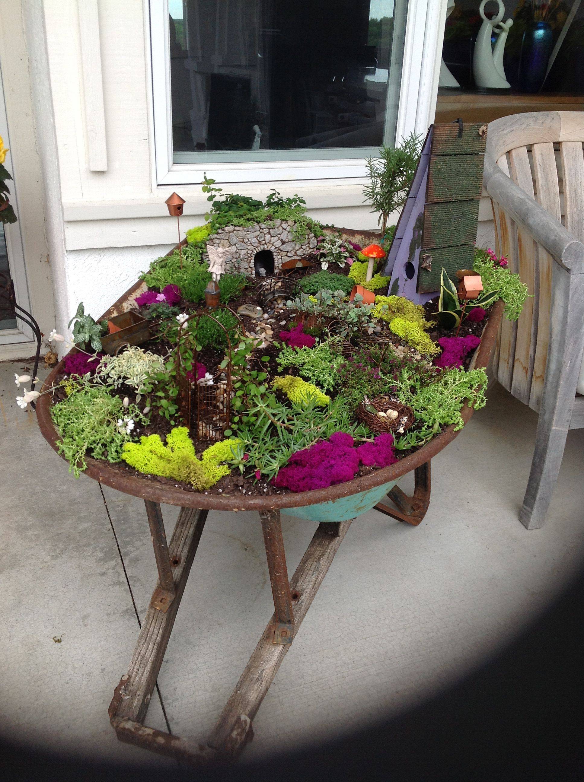 Wheelbarrow Fairygarden Kstarick Fairy Garden Designs