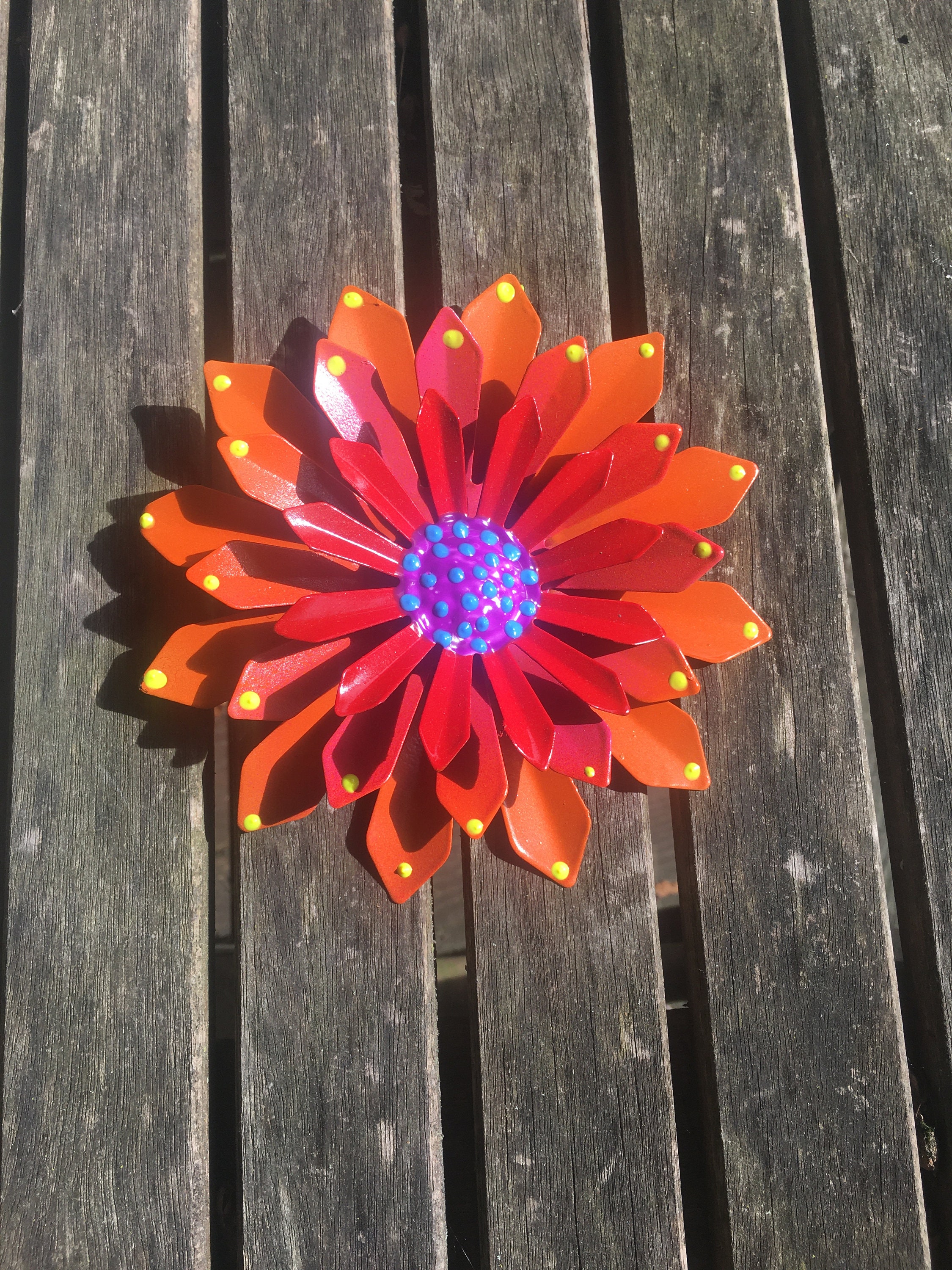 Hollyhock Stem Stake Garden Art