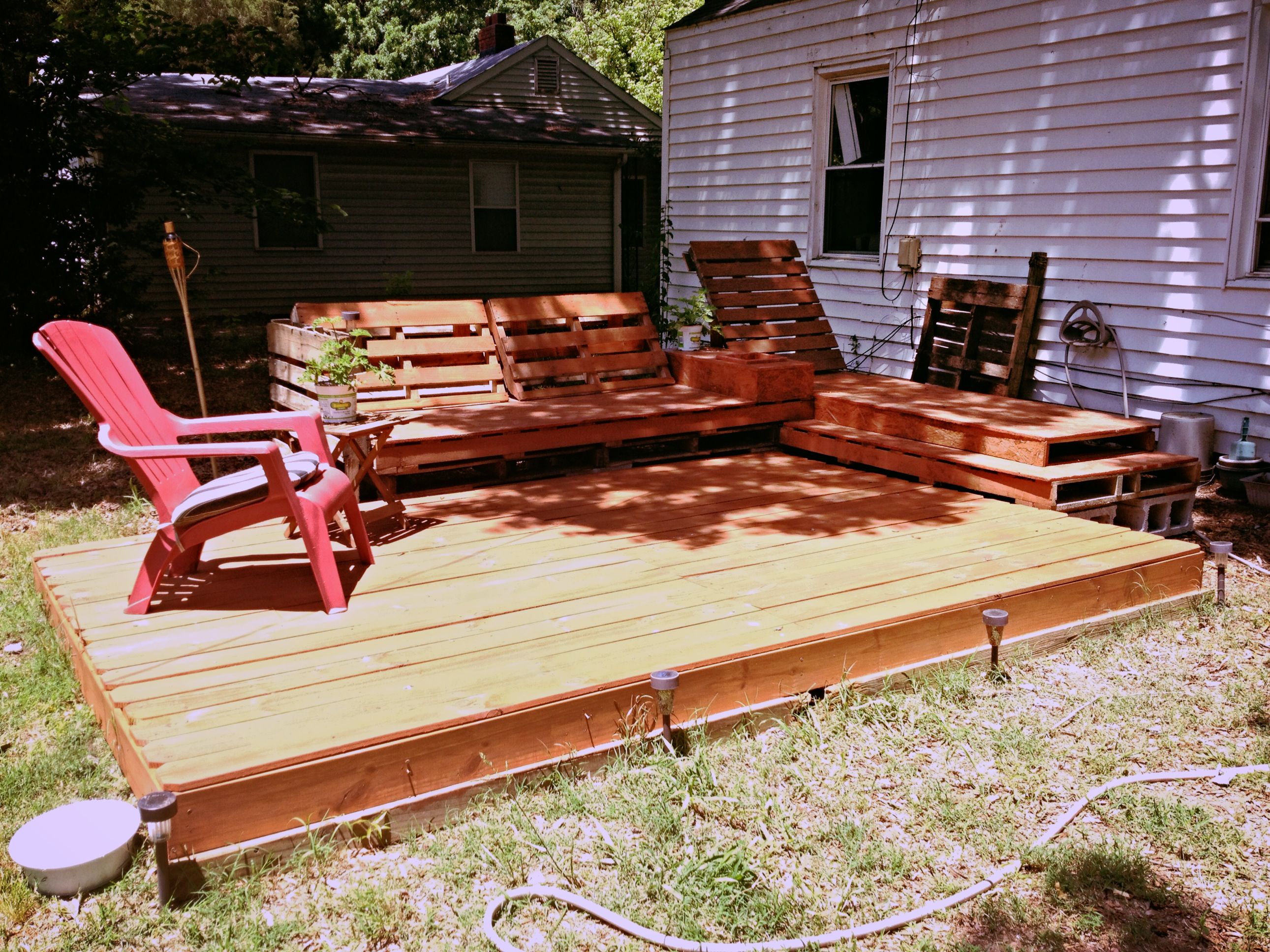 Diy Wooden Pallets Garden Deck Plan Wood Pallet Furniture