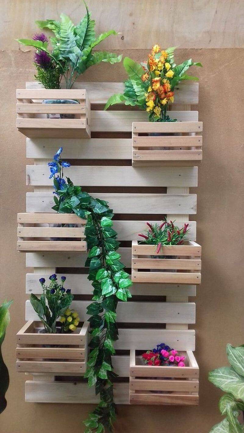 Pallet Outdoor Wall Decor Planters
