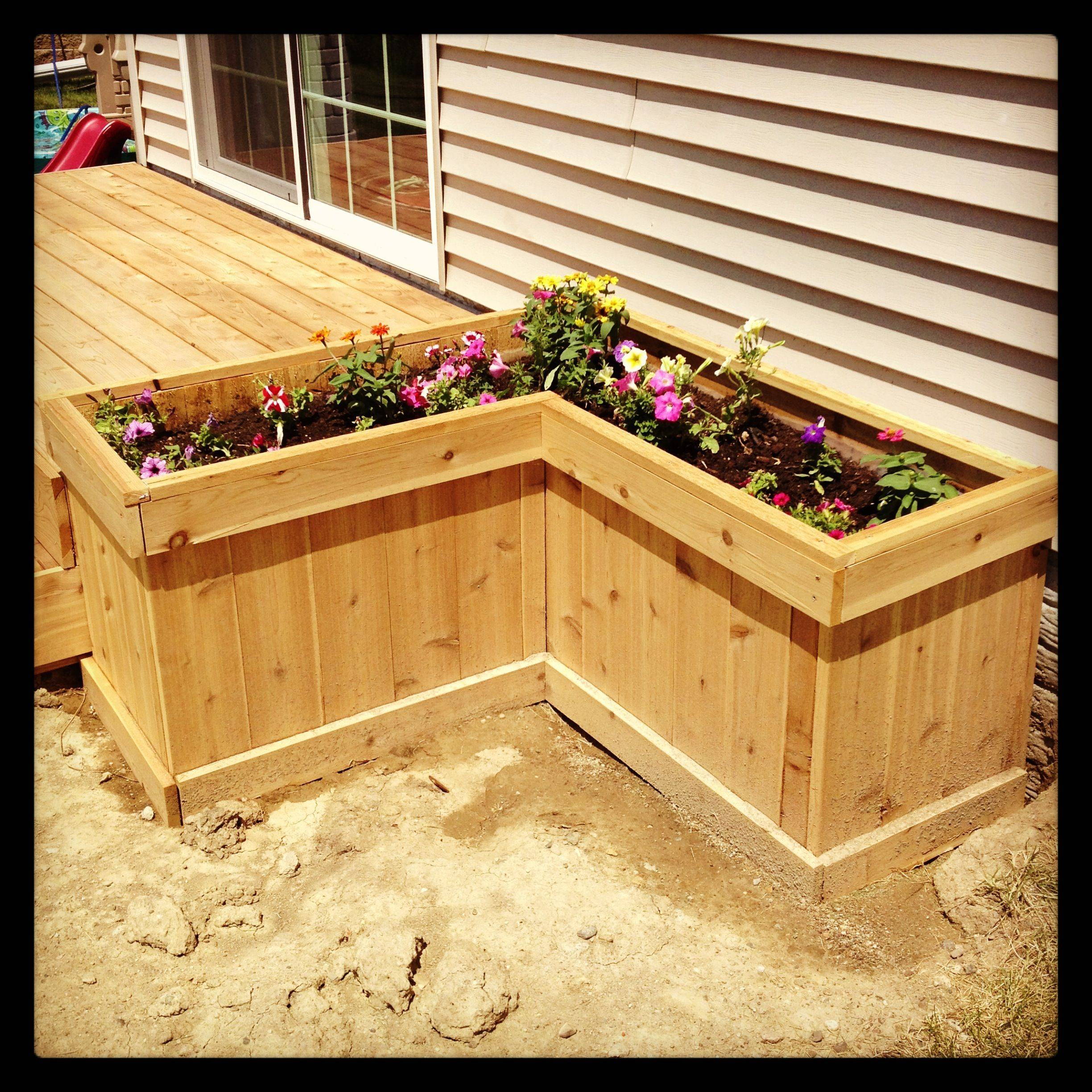 Rectangular Grey Stone Outdoor Planter Boxes