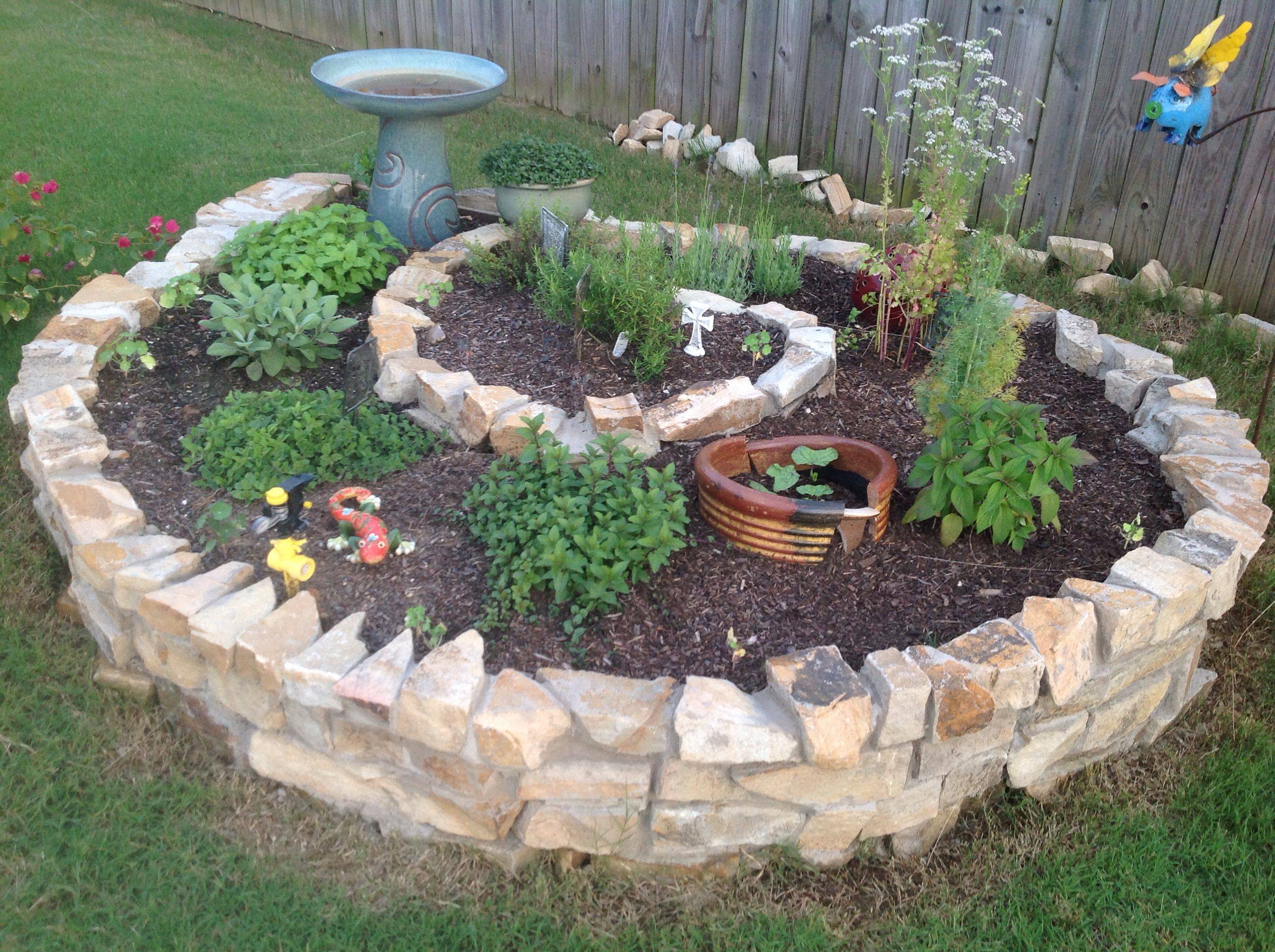 Spiral Herb Garden Garden Art
