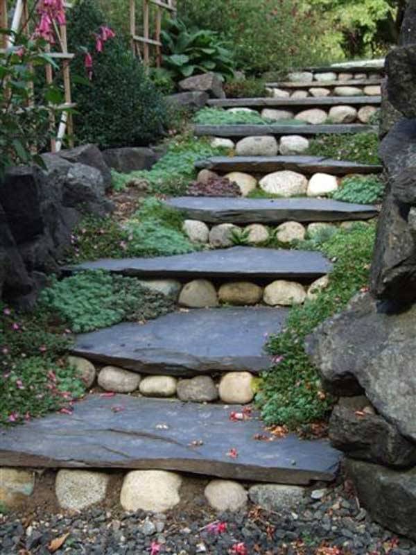 Magnificent Backyard Stone Step Ideas