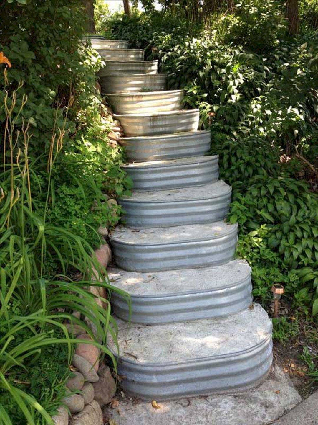 A Slope Ideas Garden Stairs