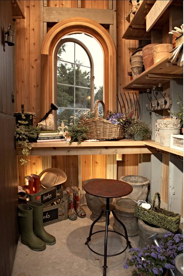 She Shed Chic Potting Shed Backyard Inspiration Hello Lovely