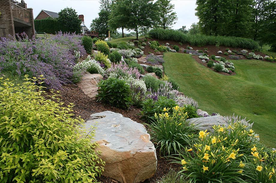 Sloped Rock Garden Design