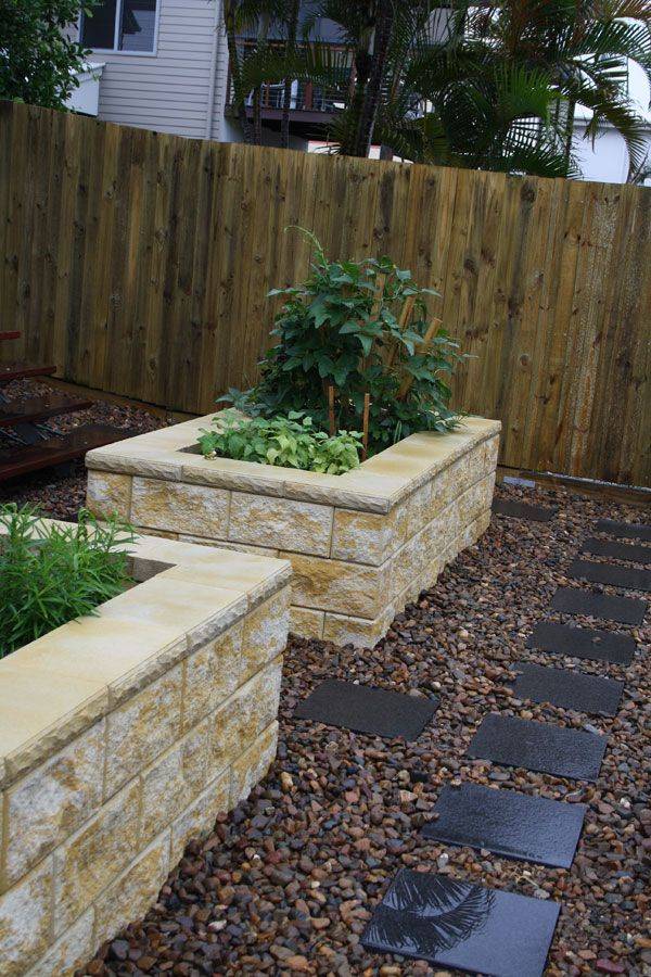 Beautiful Raised Flower Bed Stone Border