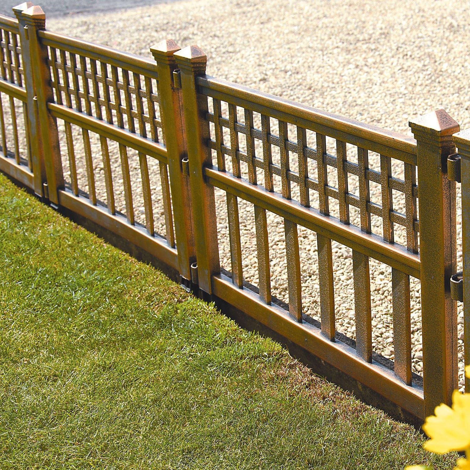 Bronze Decorative Plastic Garden Fence Panels