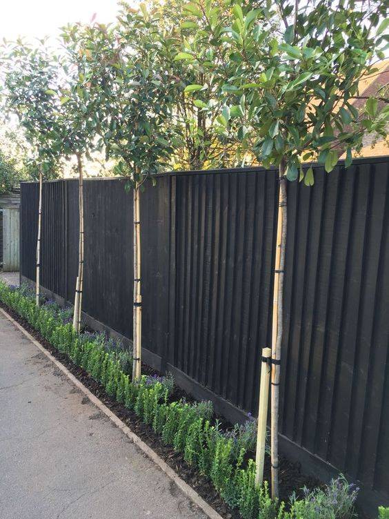 Black Wooden Fences Fence Design
