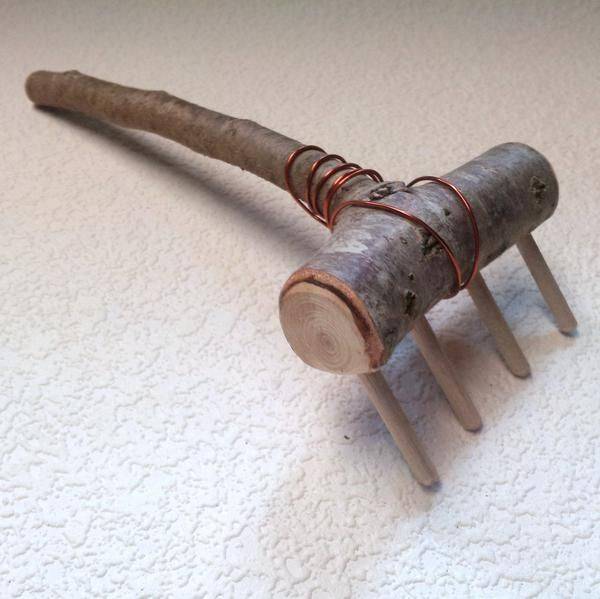 Handmade Mini Wooden Zen Garden Rake
