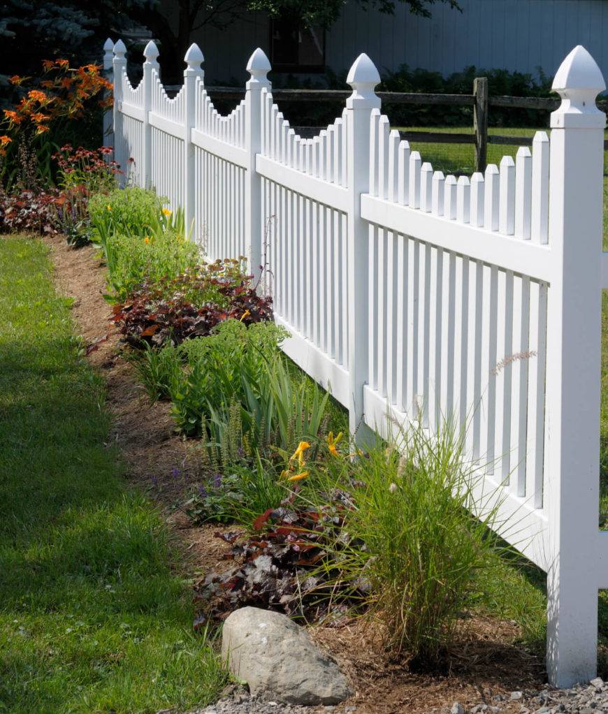 Picket Fence Style Decorative Fencing White Border Edging Garden