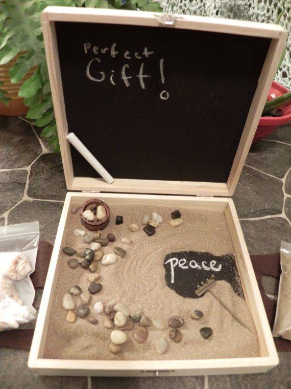 Rectangle Zen Garden Box Desktop Zen Garden