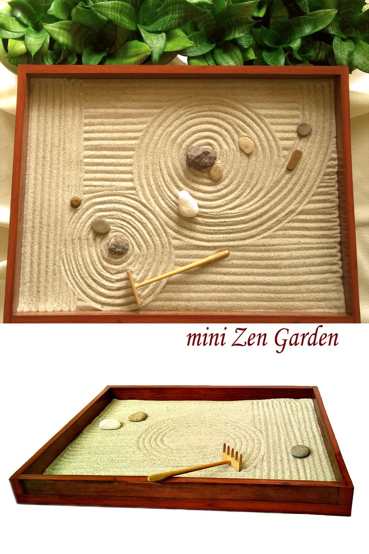 Zen Gifts Black Decor Mini Zen Garden Office Gifts