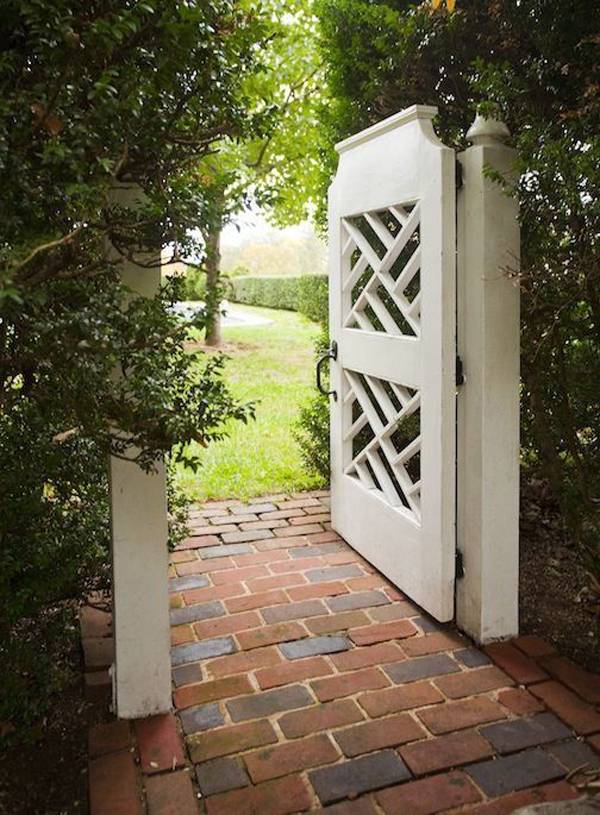 Gorgeous Iron And Wooden Garden Gate Decoration Ideas Home