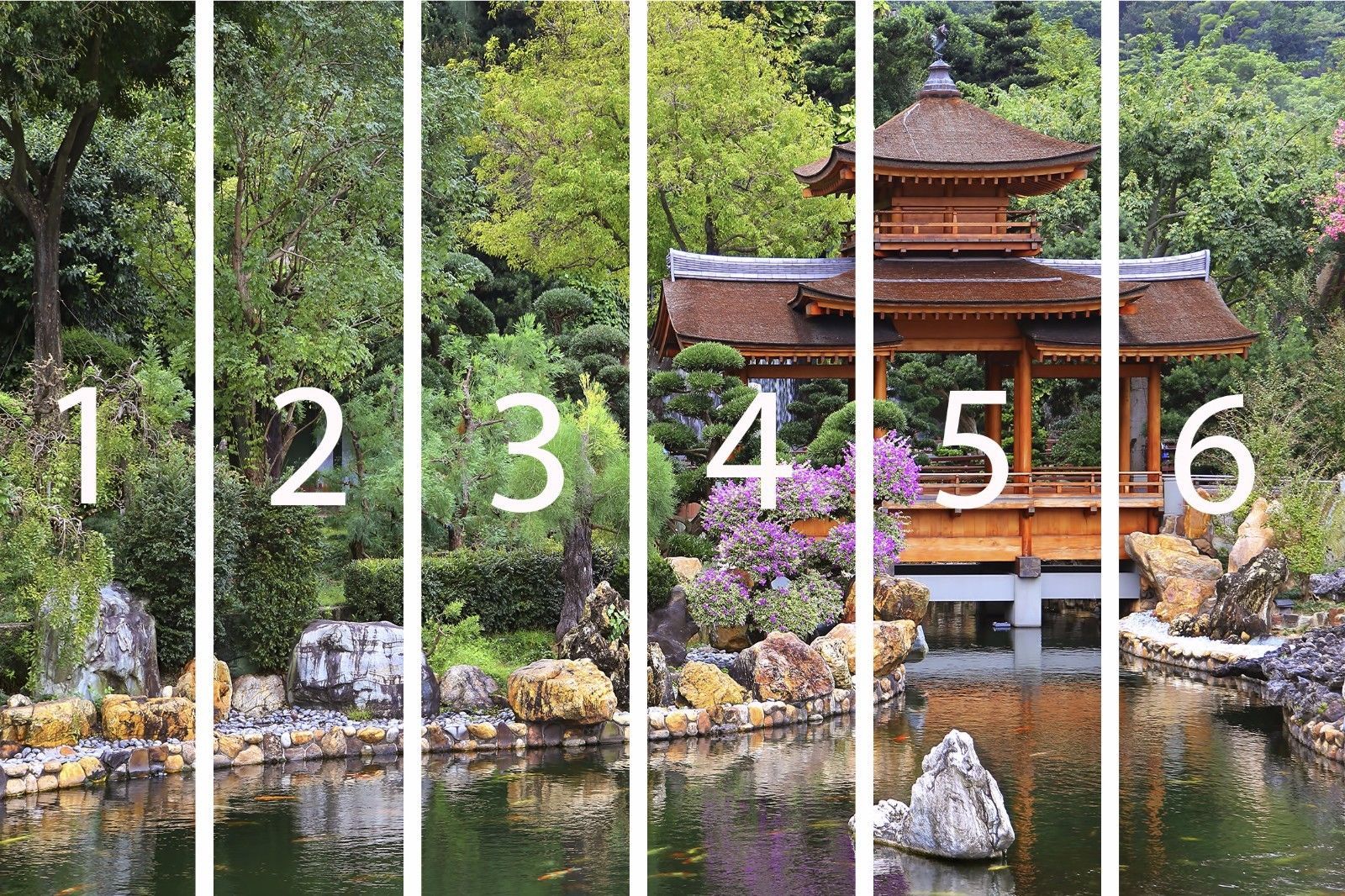 Wall Mural Photo Wallpaper Chinese Zen Garden Pagoda Wall Art Home Room