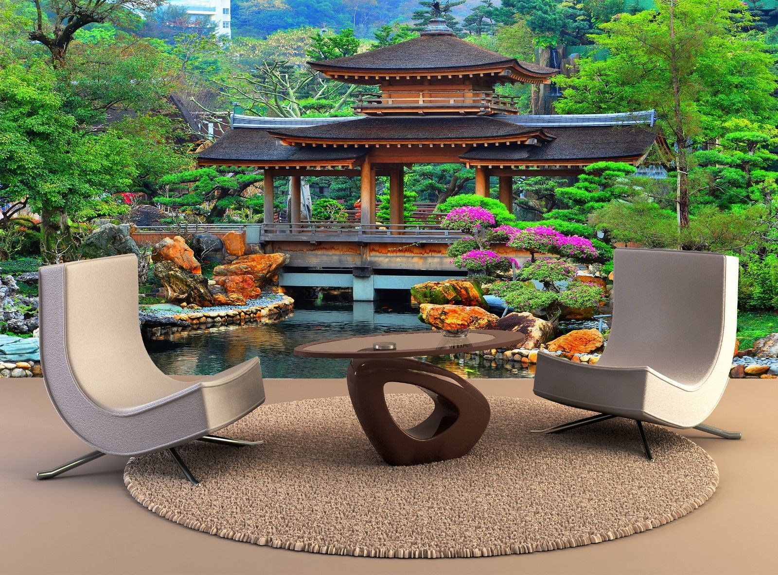 Chinese Zen Garden Photo Wallpaper Art Mural