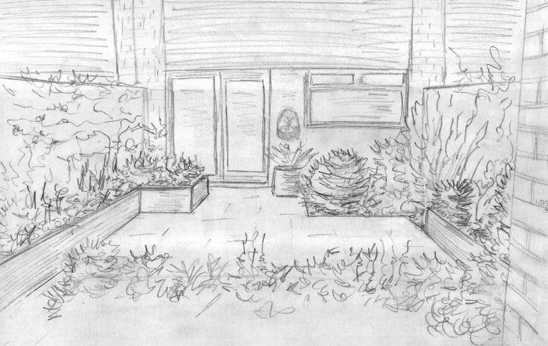 Simple Garden Sketch