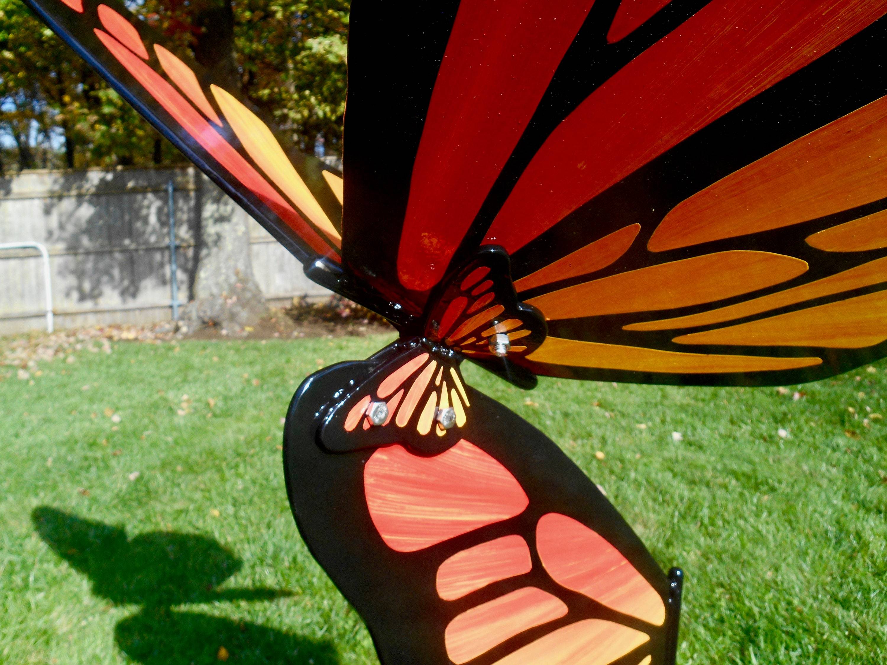 Butterflies Garden Decoration Multi Coloured Metal Outdoor Butterfly Xl