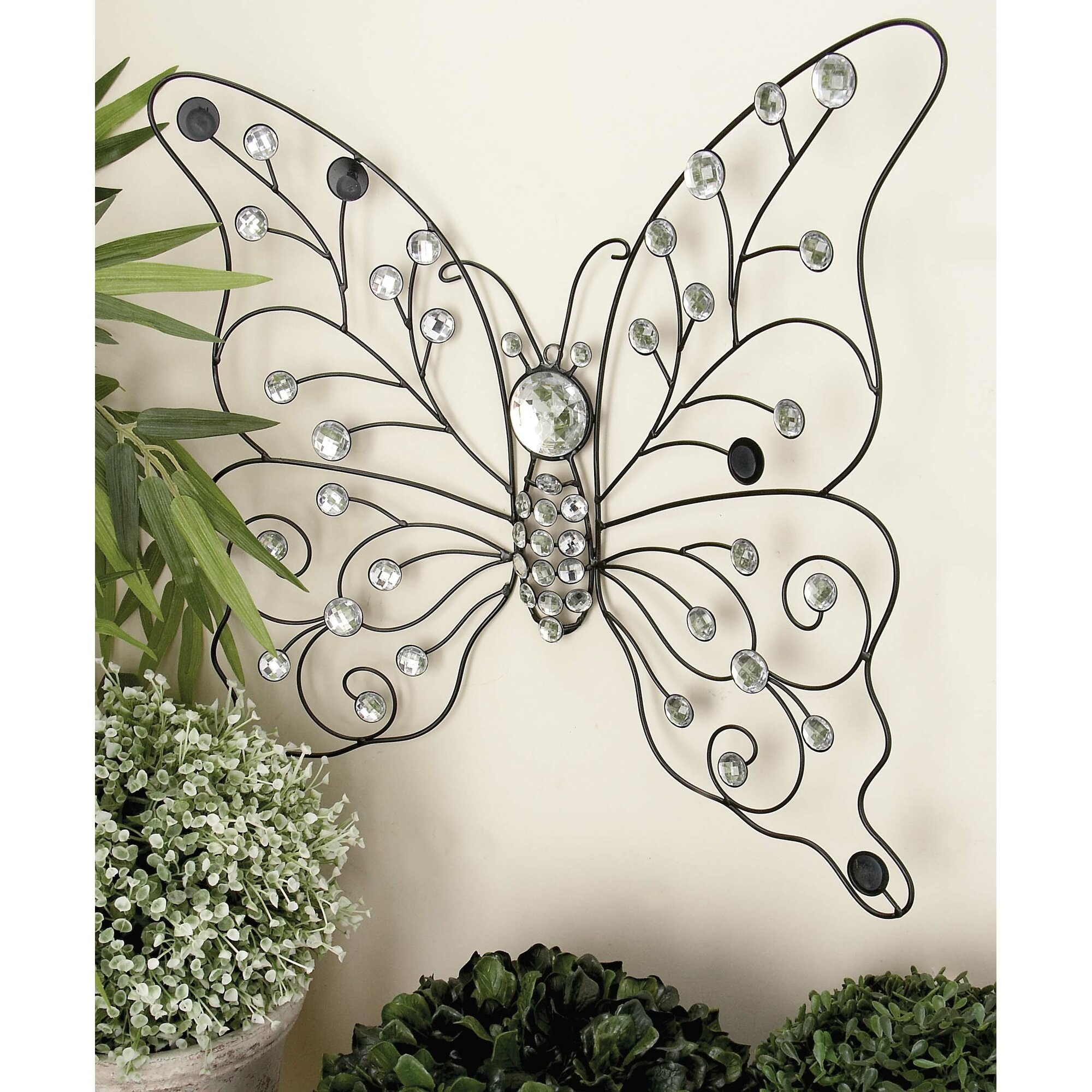 Metal Butterfly Garden Stake Rainbow Butterfly Garden Stake