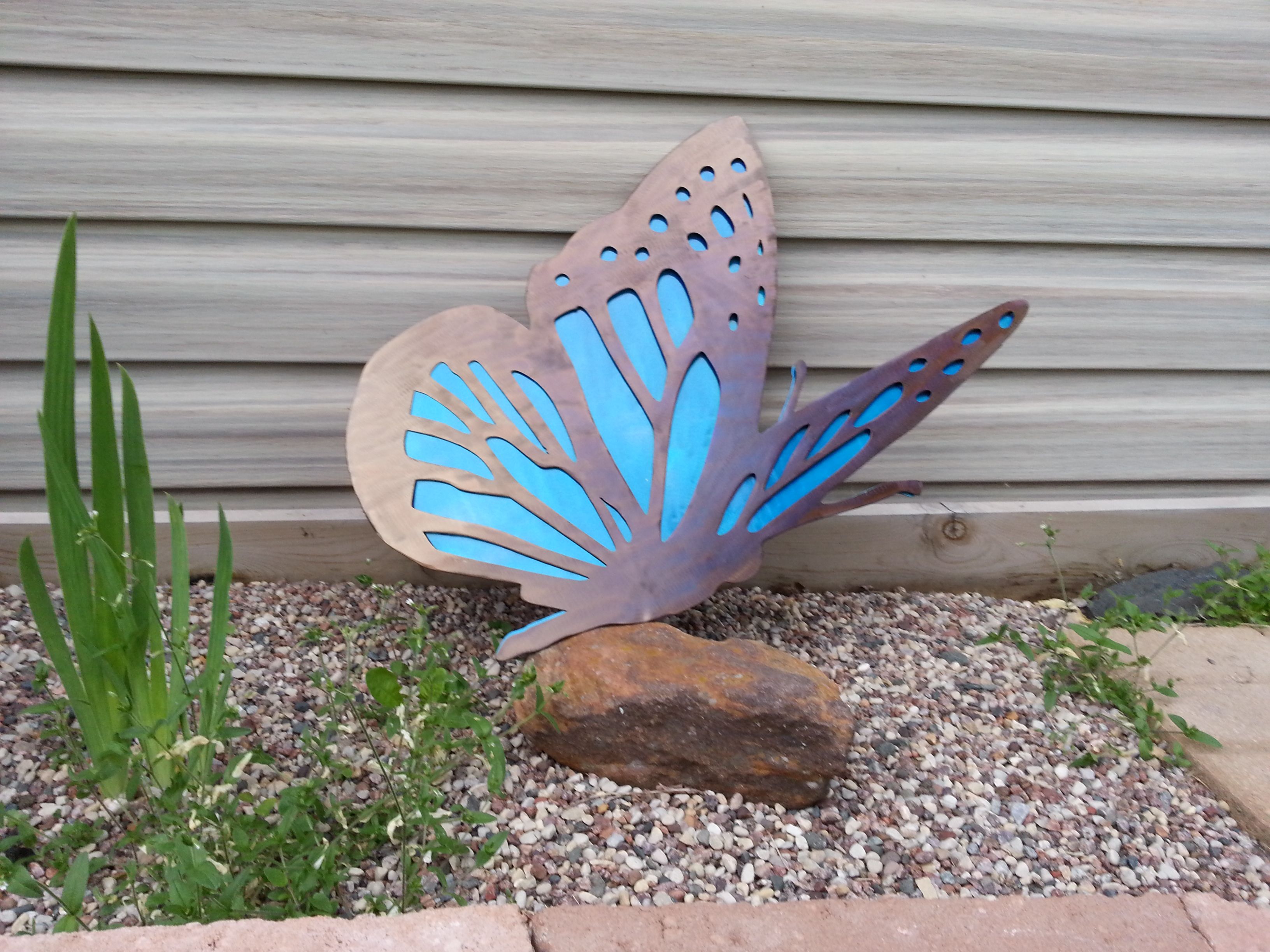 Metal Butterfly Garden Stakes