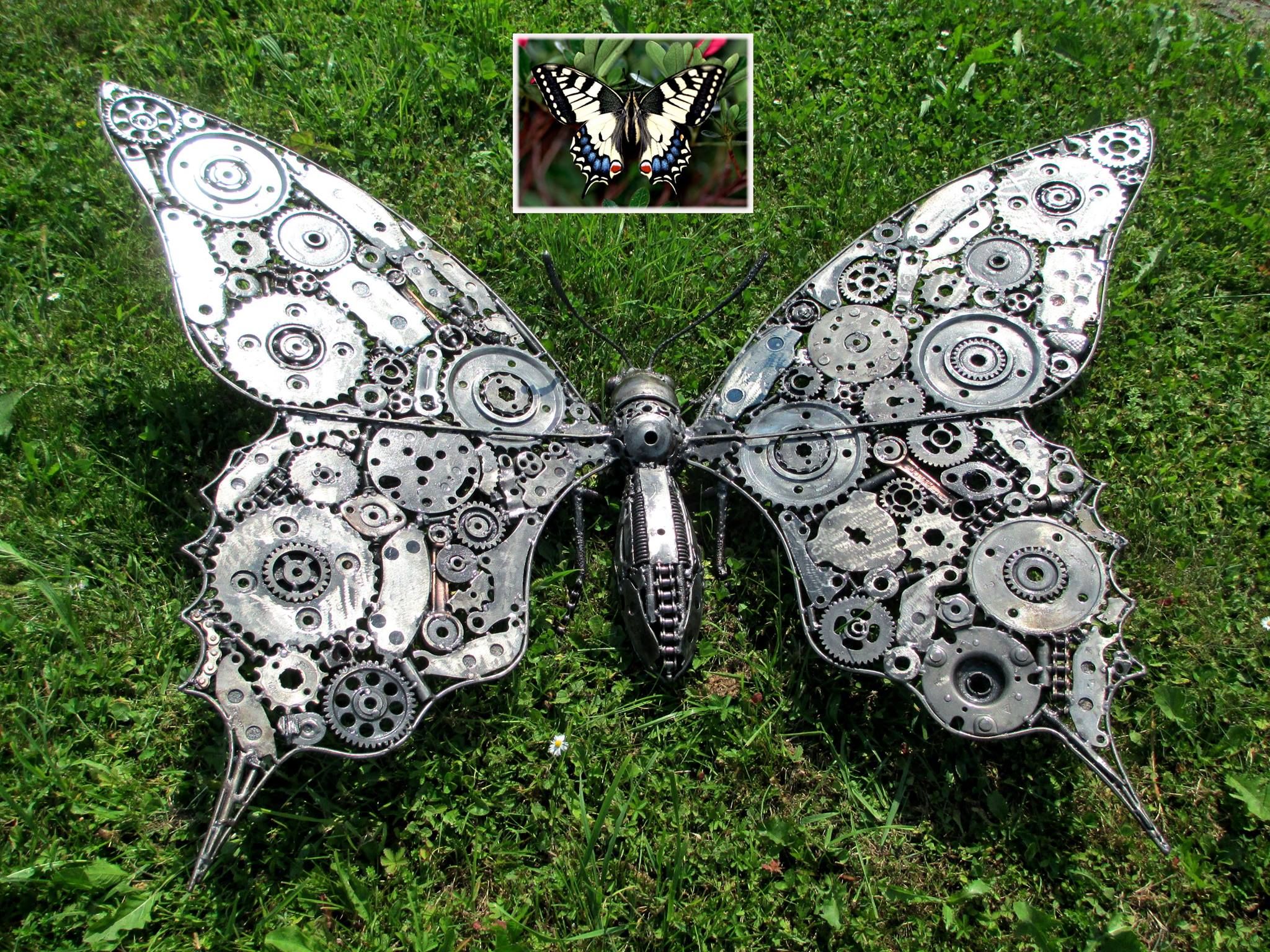 Metal Butterfly Garden Stakes