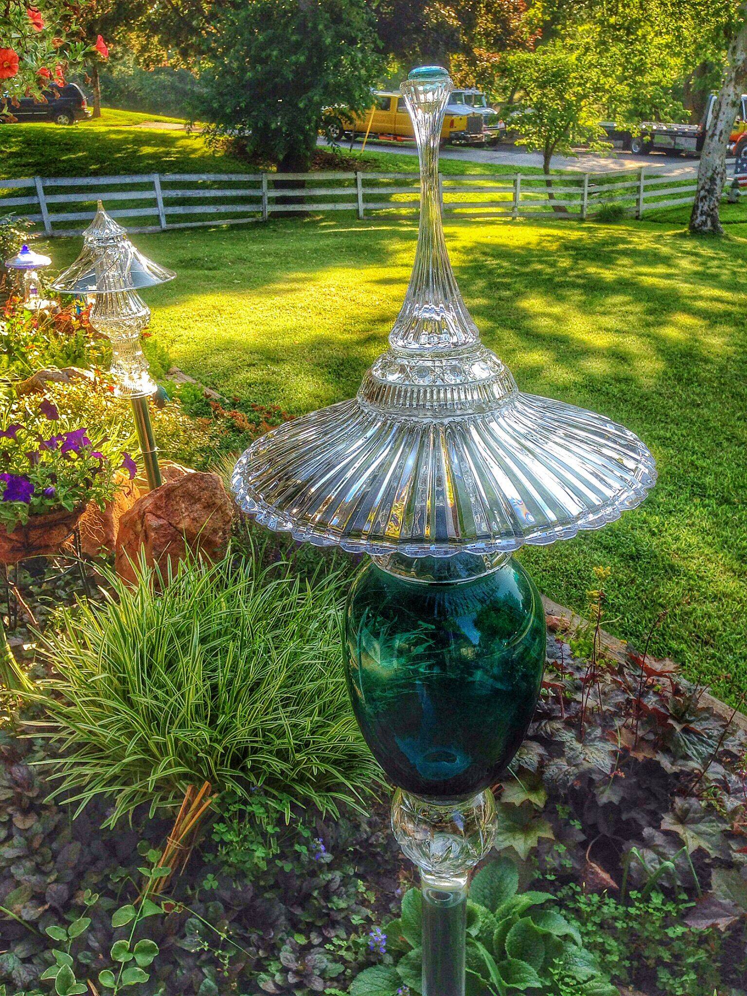 Repurposed Glass Garden Art Glass