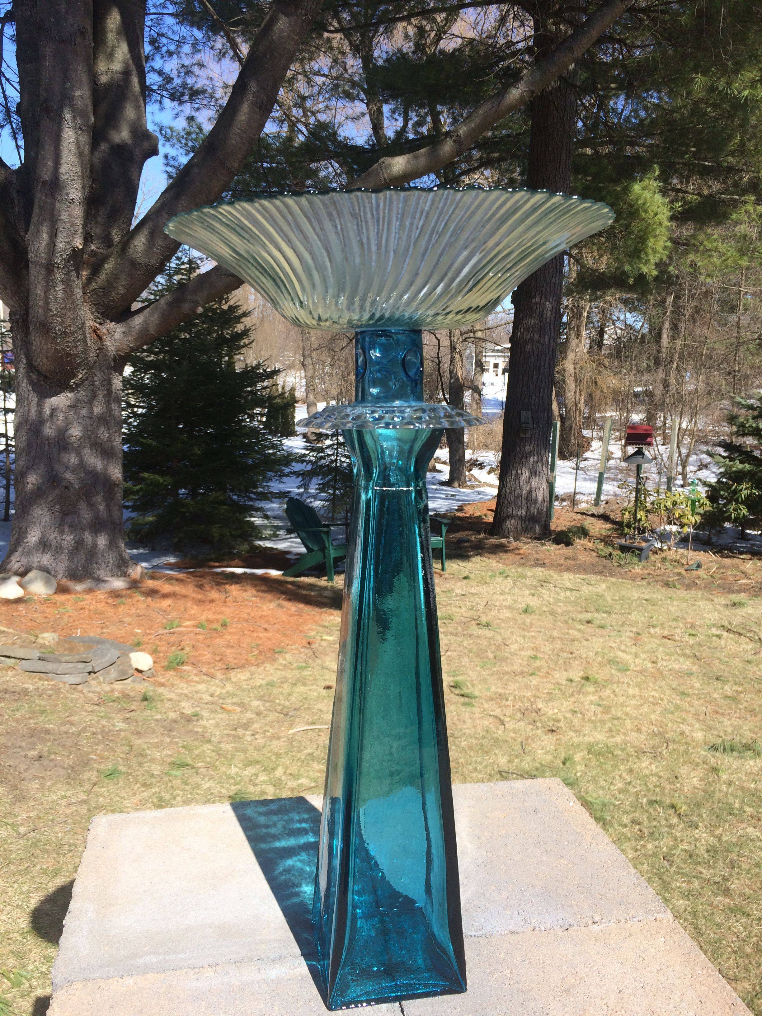 Repurposed Glass Garden Angel Glass Garden Art