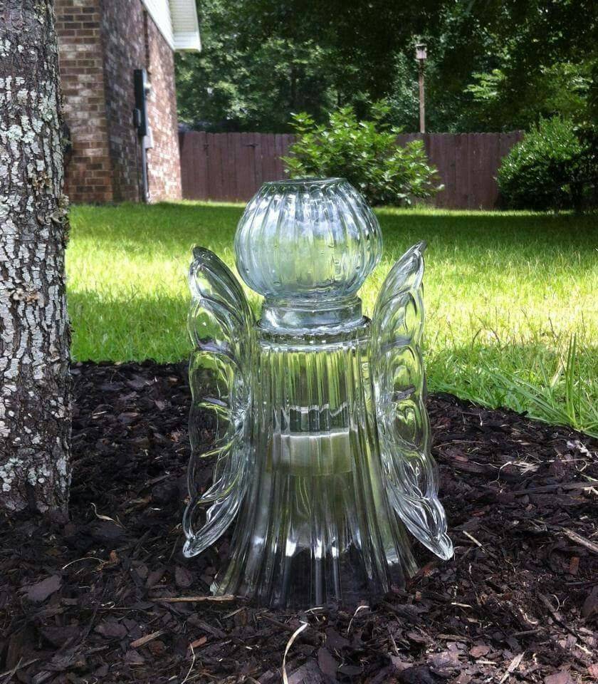 Glass Angel Yard Art