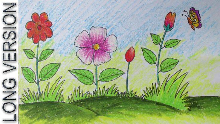 The Best Flower Garden Drawing Images