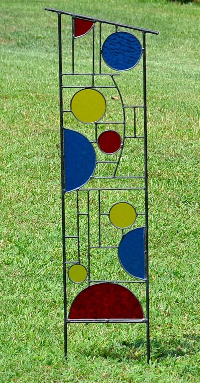 Tiffany Style Stained Glass Garden Artyard Art