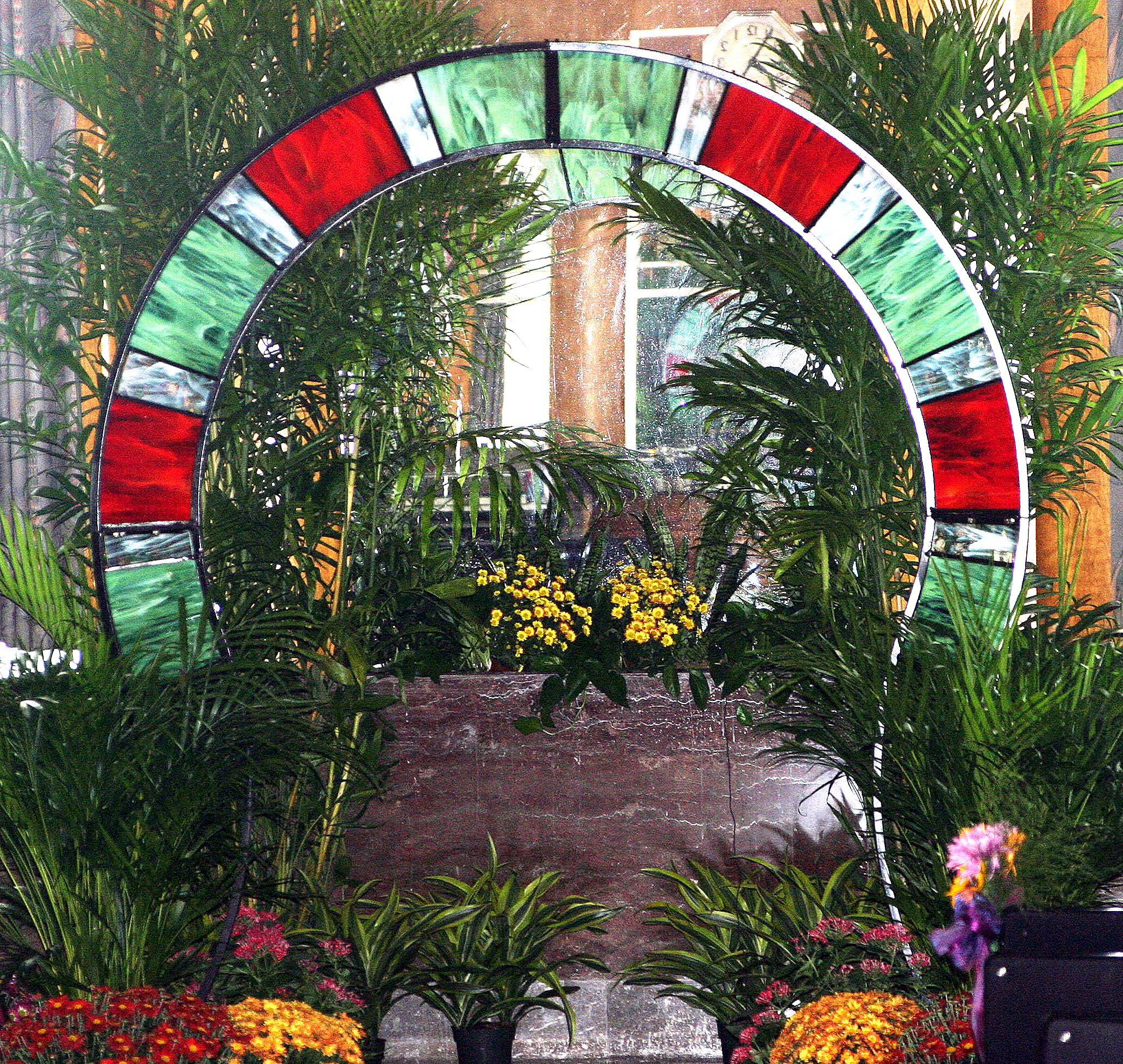 Stained Glass Garden Art Wildflowers Garden Stake