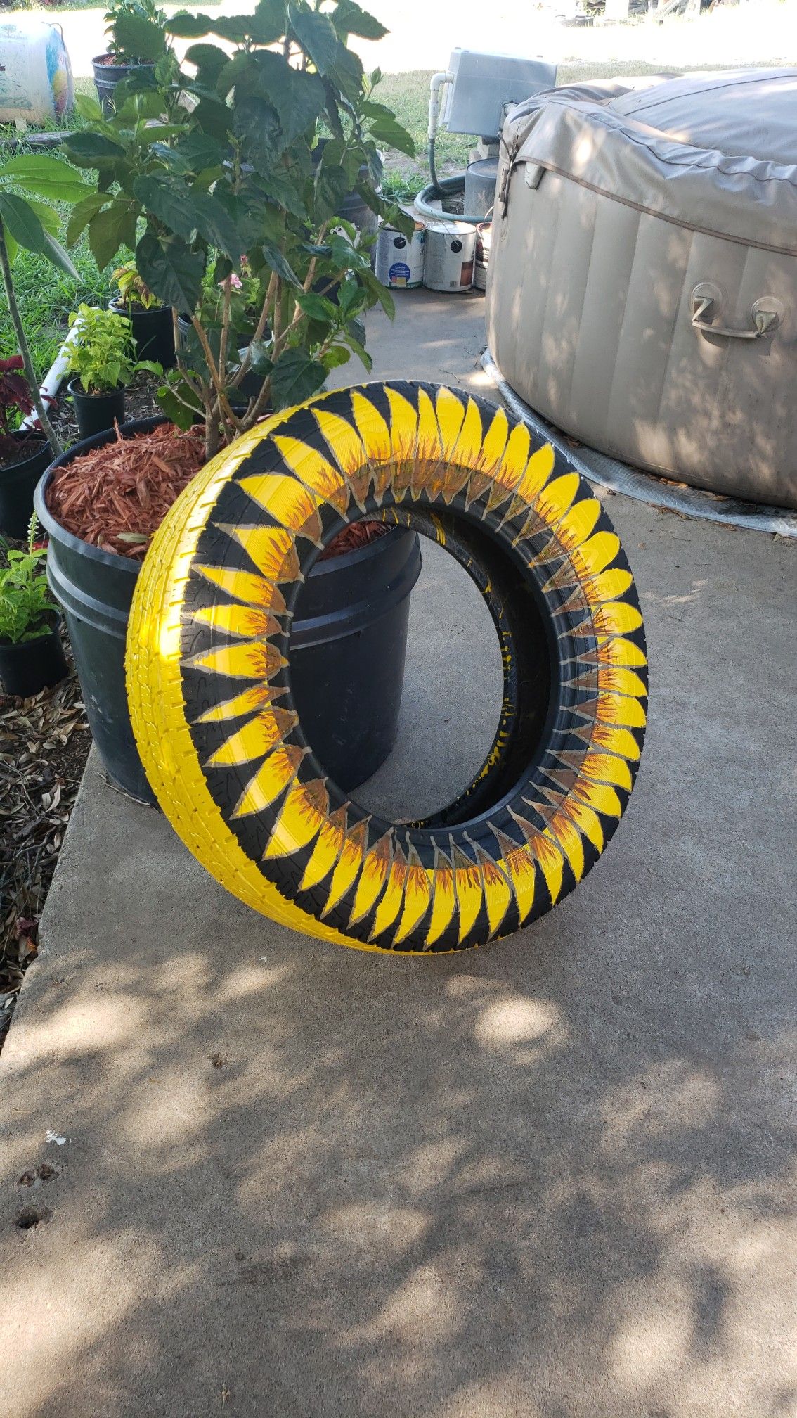 Recycled Tires Garden Decor Tire Garden