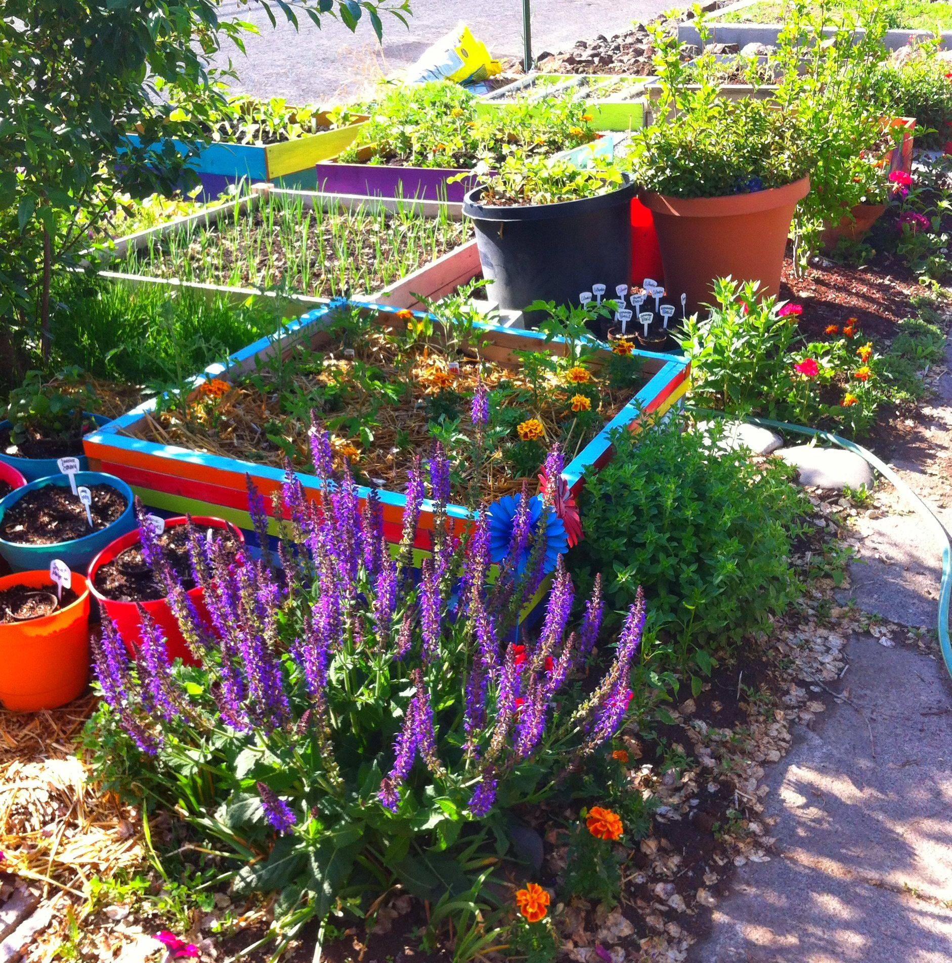 Painted Raised Garden Bed