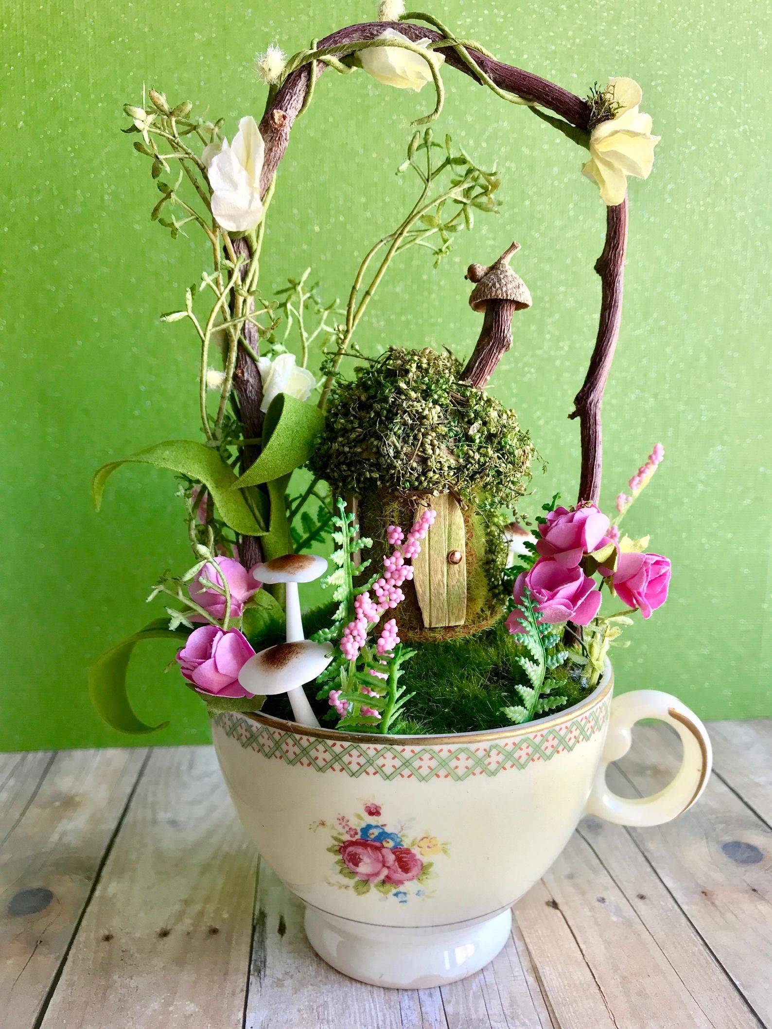 Beautiful Tea Cup Fairy Garden Design Ideas