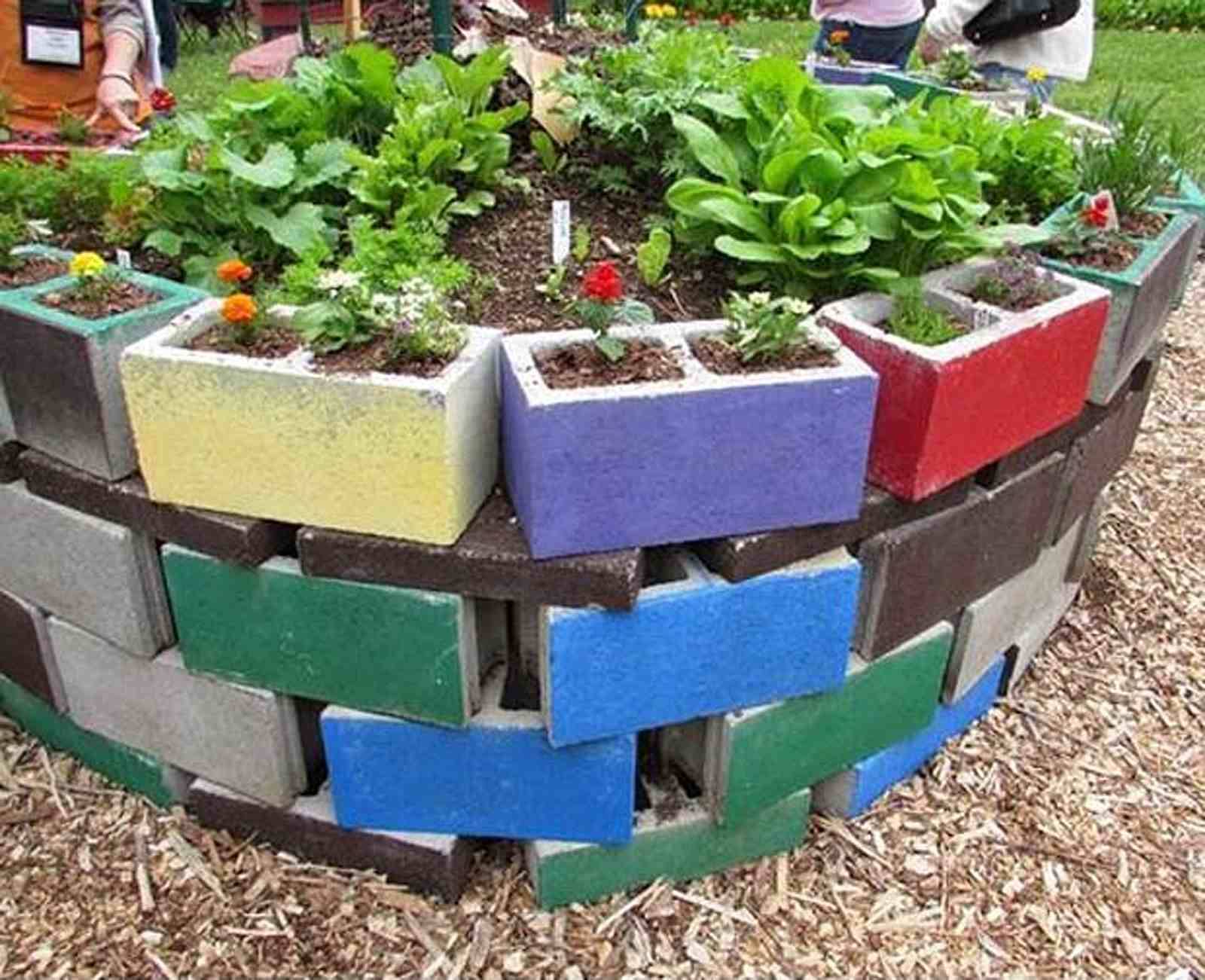 Cinder Block Raised Garden Bed
