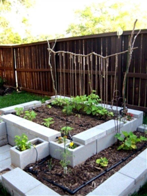 Concrete Block Raised Beds Part