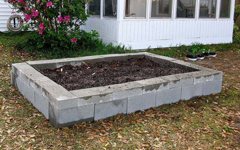 Concrete Block Raised Garden Bed Ideas Photograph