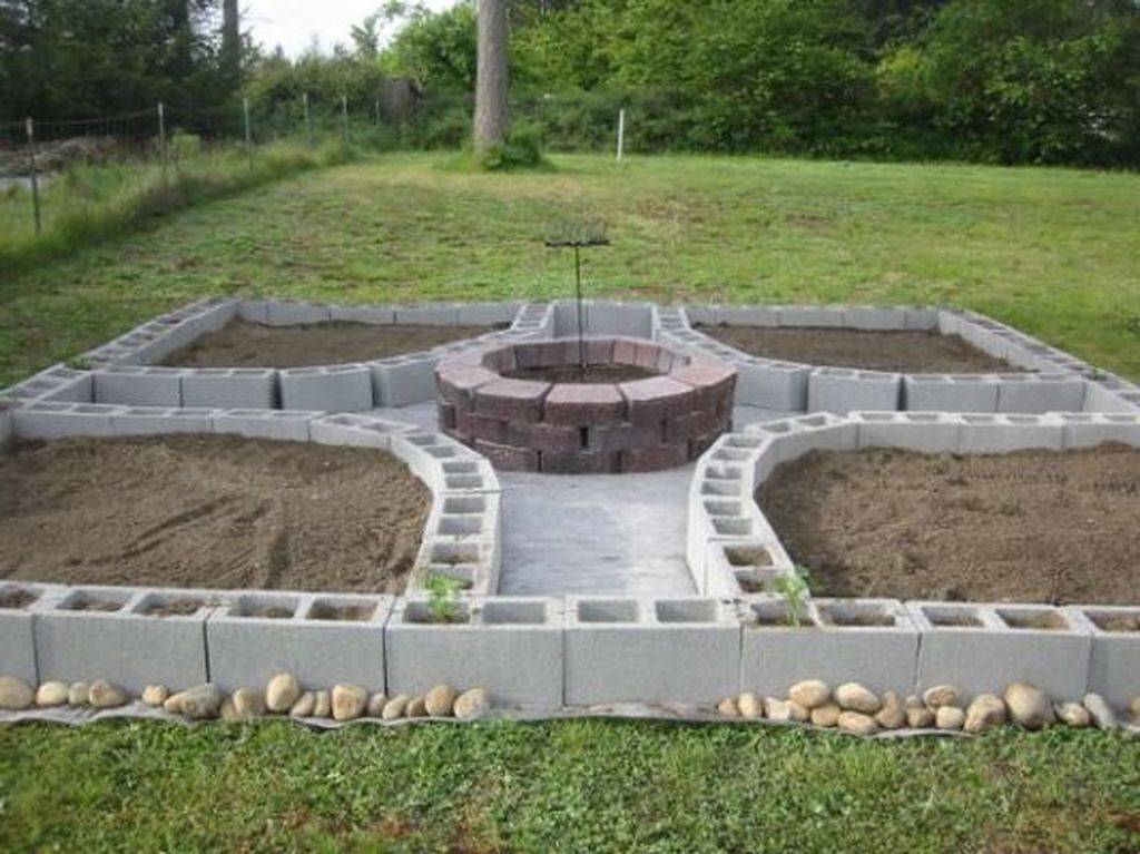Concrete Block Raised Garden Bed Ideas Photograph