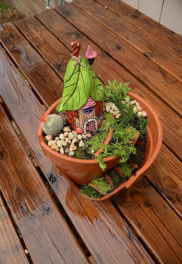Diy Broken Pots Fairy Gardens