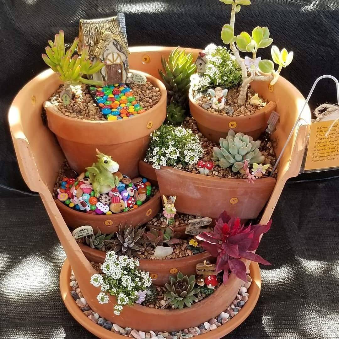 Awesome Diy Broken Pot Fairy Garden Ideas