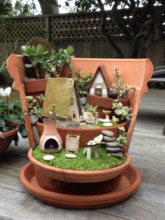 Build It Dont Buy It Diy Broken Pot Fairy Garden
