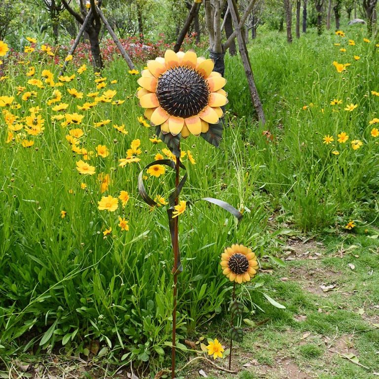 Sunflower Yard Stakes Outdoor Living Outdoor Decor Lawn Ornaments