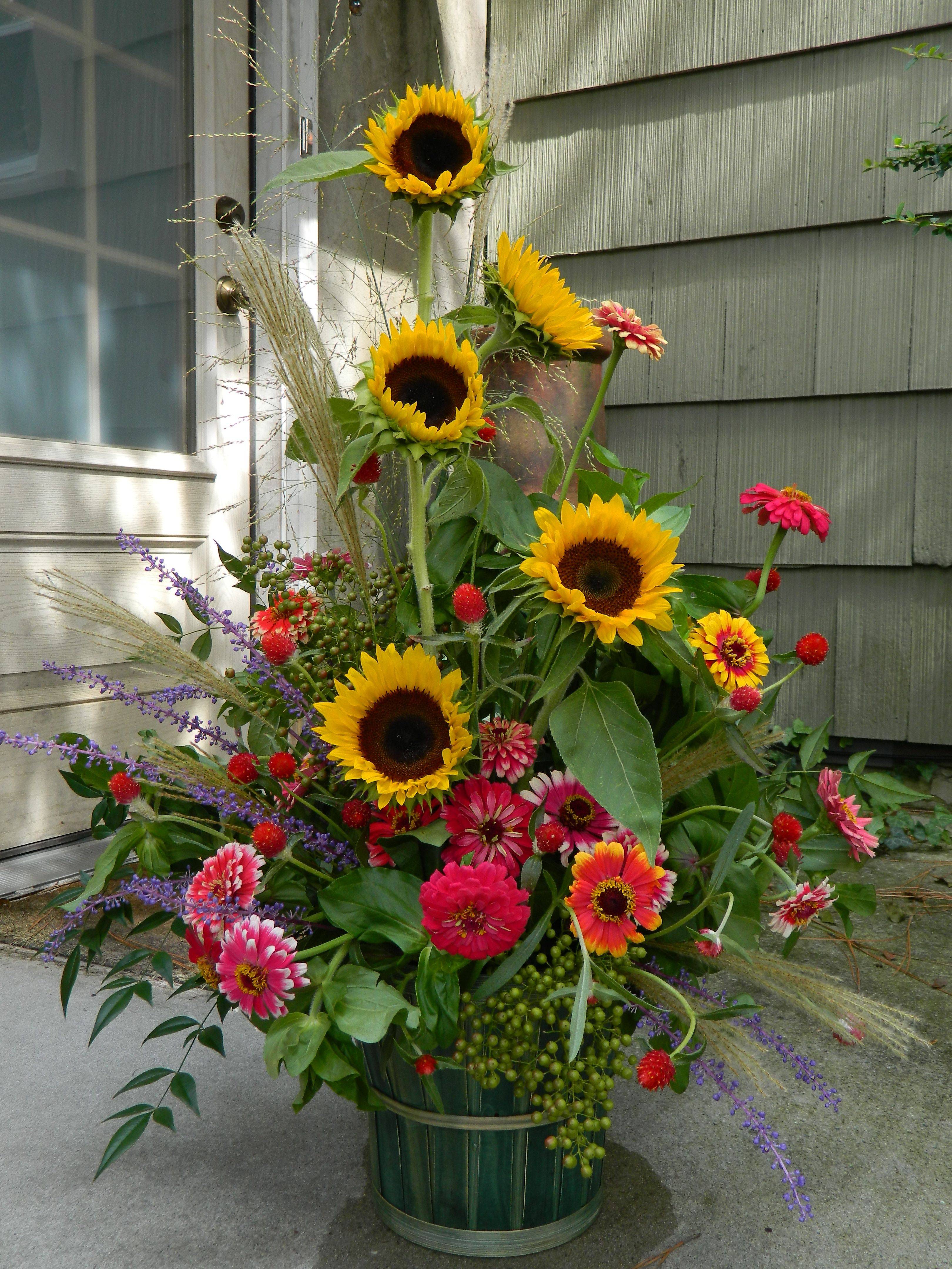Beautiful Sunflower Backyard Design
