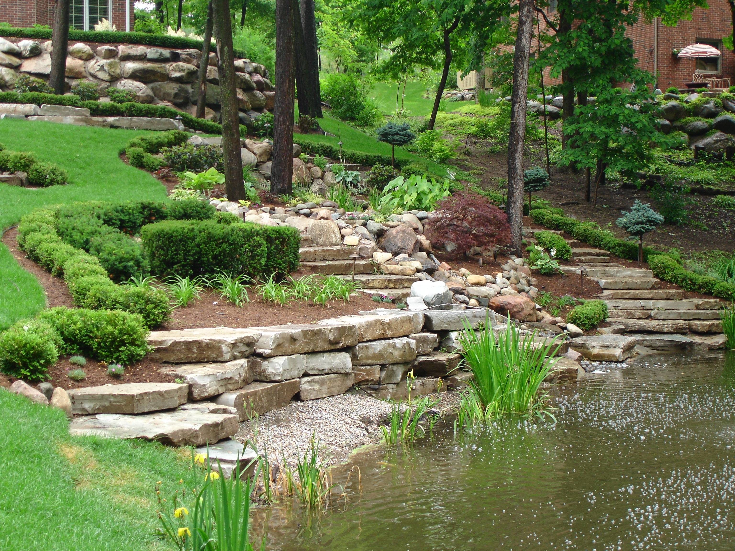 Outdoors Tiered Landscape
