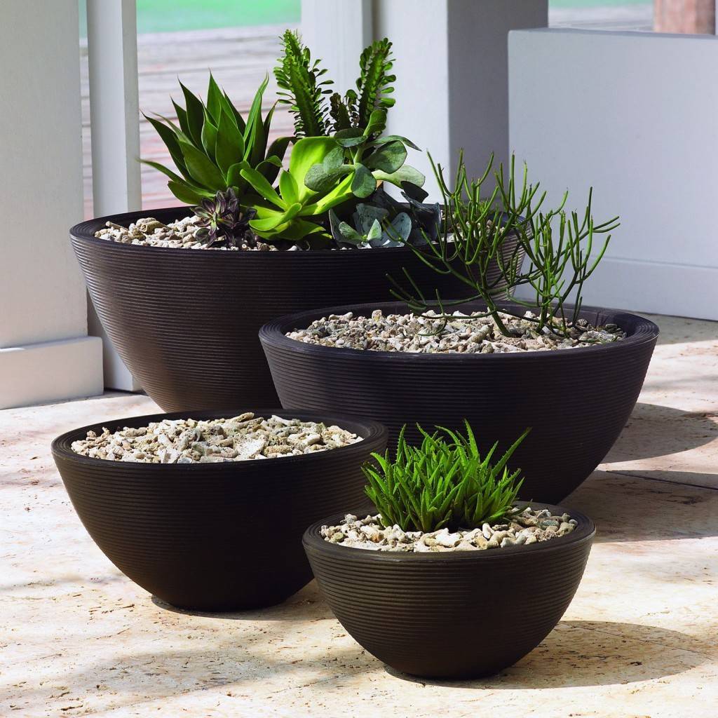 Tharabar Piece Glazed Terracotta Pot Planter Set